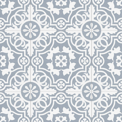 Amalfi Coast Teal Doily 8x8 Porcelain Tile