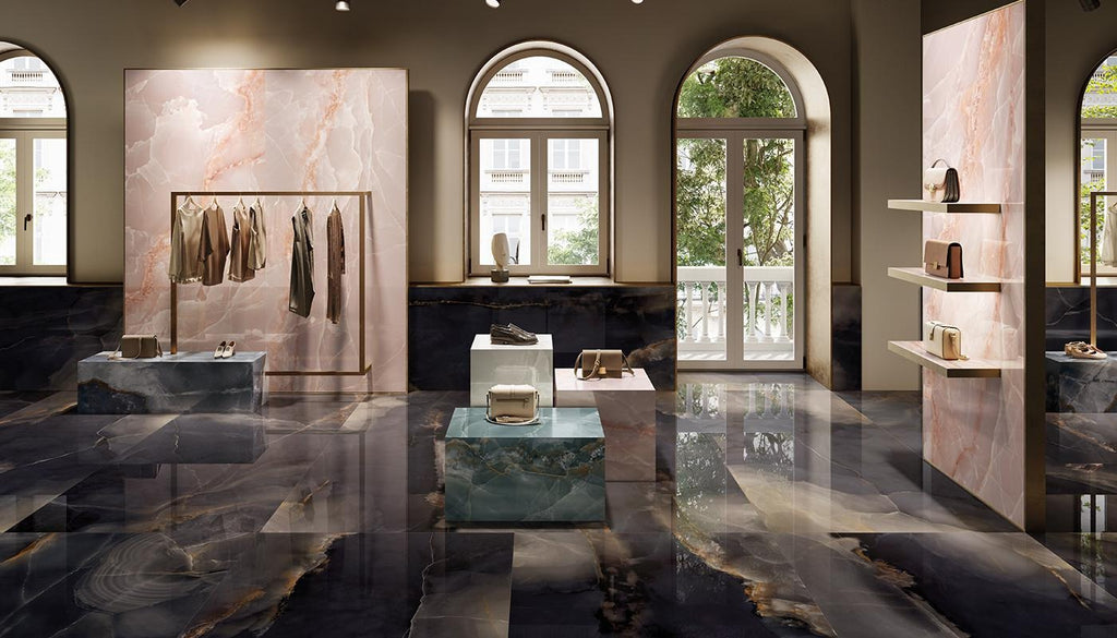 Smooth Operator Black Onyx 48x110 Porcelain Slab – Glazzio Surfaces