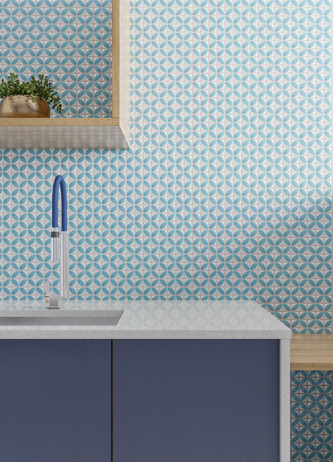 Foliaga Borage 2x2 Recycled Glass Mosaic