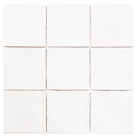 Manacor White 4x4 Ceramic Tile