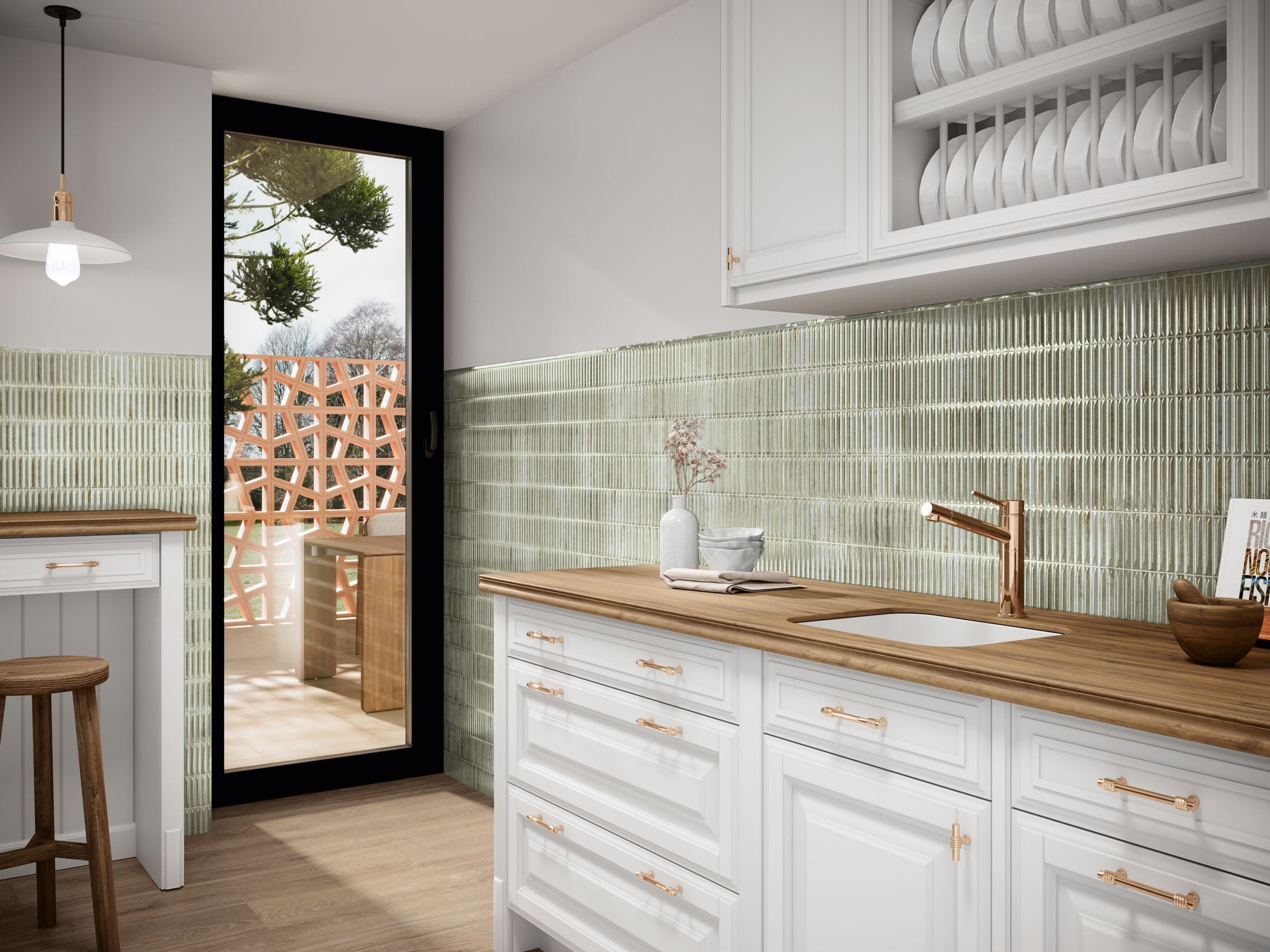 Modulette Viridelle 8x8 Ceramic Tile – Glazzio Surfaces