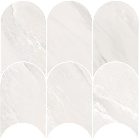 Noble Chiaro Arch Mosaic Polished Tile
