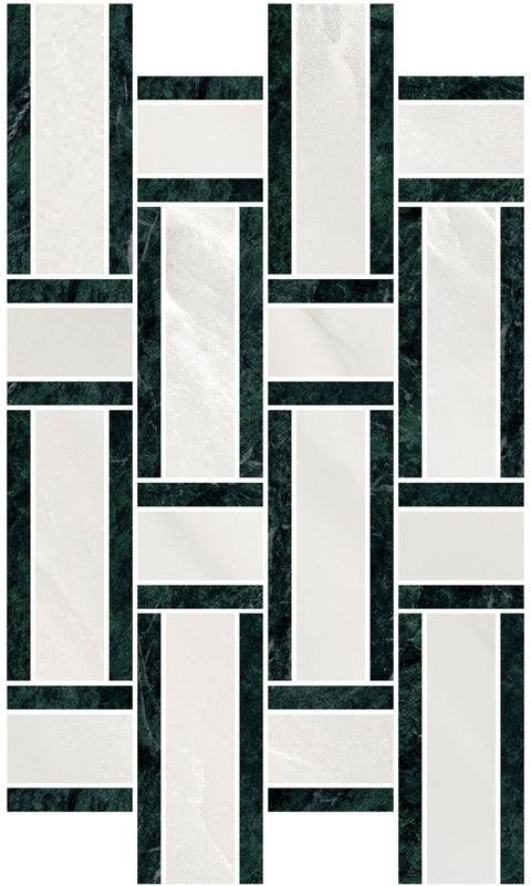 Noble Velluto Long Basketweave Mosaic Polished Tile