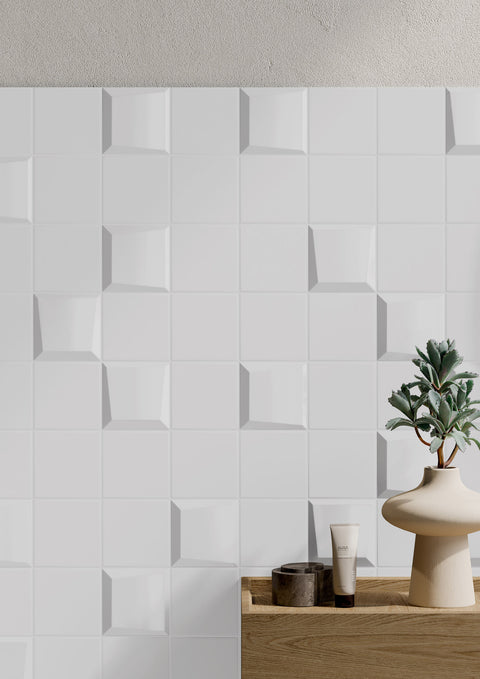 Noelle Windall 4x4 Angled 3D Matte Ceramic Tile