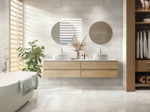 Steel White 24x48 Porcelain Tile