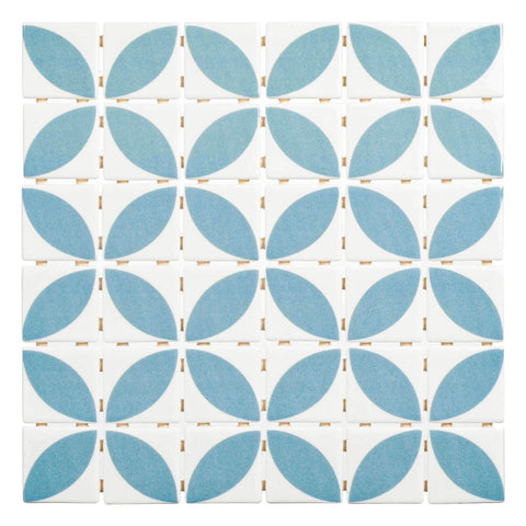 Foliaga Borage 2x2 Recycled Glass Mosaic