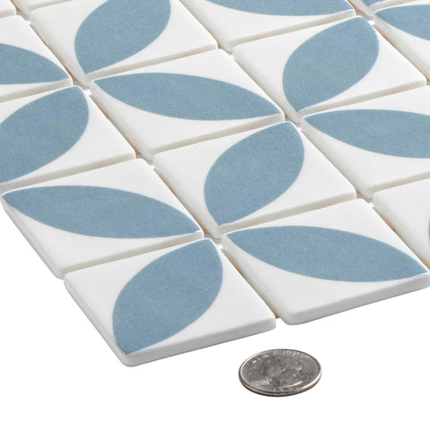 Foliaga Borage 2x2 Recycled Glass Mosaic