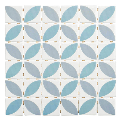 Foliaga Bossanta 2x2 Recycled Glass Mosaic
