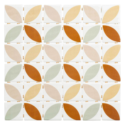 Foliaga Blanka 2x2 Recycled Glass Mosaic