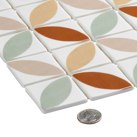 Foliaga Blanka 2x2 Recycled Glass Mosaic