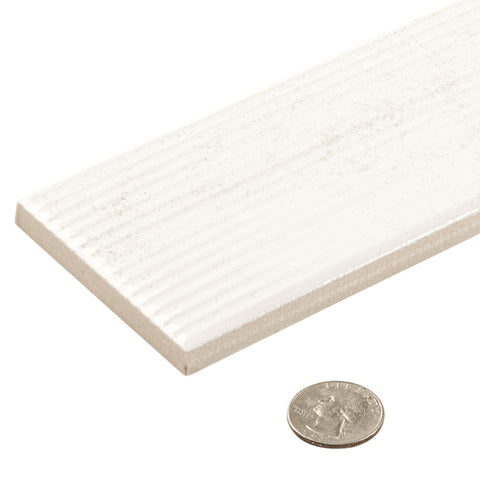 Groove Rhythm Ice 3x12 Porcelain Subway Tile