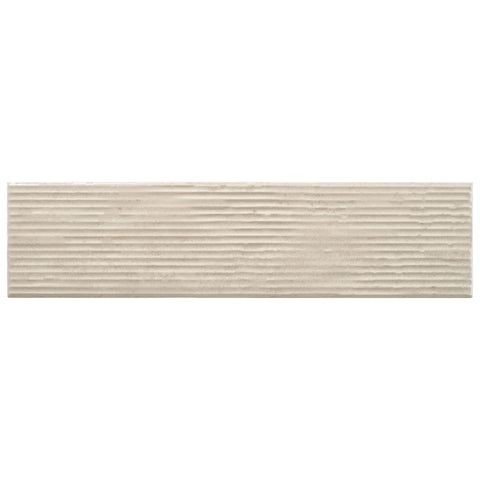 Groove Funk Beige 3x12 Porcelain Subway Tile