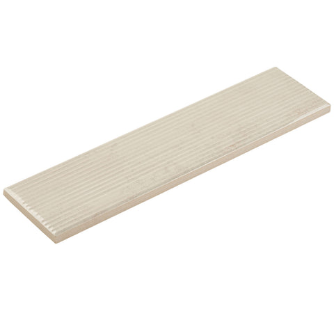 Groove Funk Beige 3x12 Porcelain Subway Tile