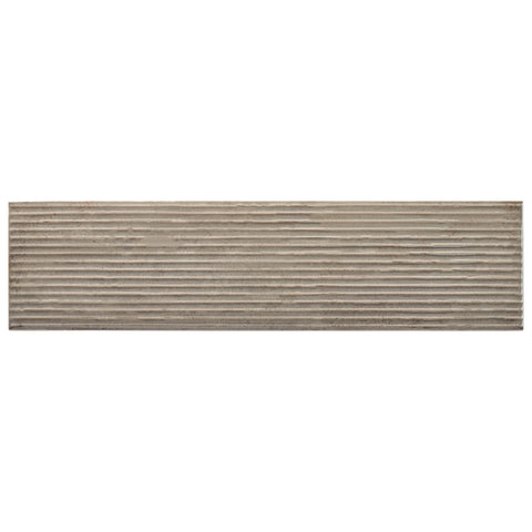 Groove Beat Brown 3x12 Porcelain Subway Tile