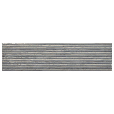 Groove Jam Grey 3x12 Porcelain Subway Tile