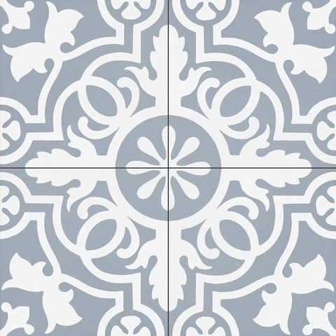 Amalfi Coast Teal Doily 8x8 Porcelain Tile