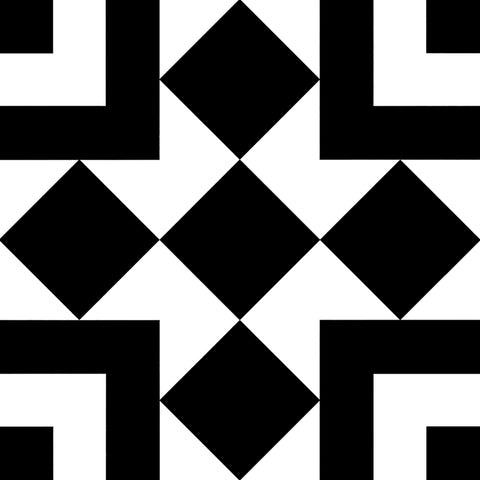 Retro Neuve Checker Blocks 8x8 Porcelain Tile
