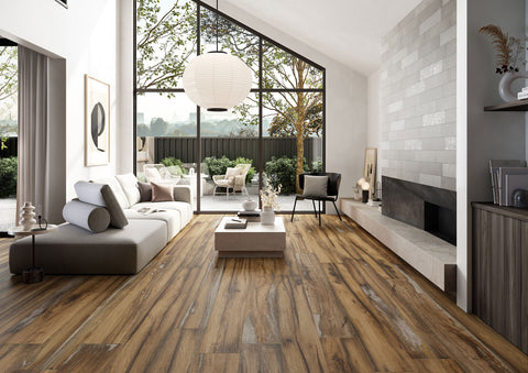 Seep Molasses 10x60 Porcelain Tile - - Glazzio Surfaces - glazziosurfaces.com