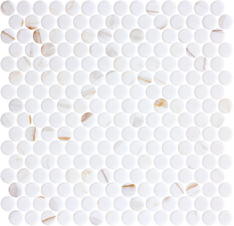 Carolina Dots Gilded Vogue 3/4" Penny Round Mosaic