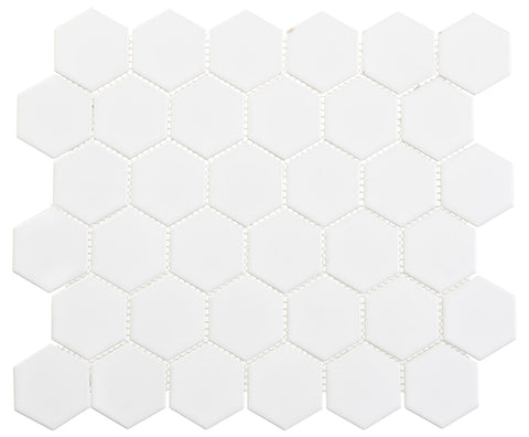 Freedom Avenue Liberty Pure 2" Hexagon Matte Mosaic