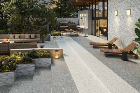 Azzo Chip 12x24 Porcelain Tile - - Glazzio Surfaces - glazziosurfaces.com