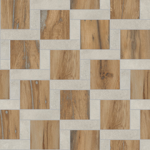 Seep Molasses Square Mosaic - Wall Tile - Glazzio Surfaces - glazziosurfaces.com