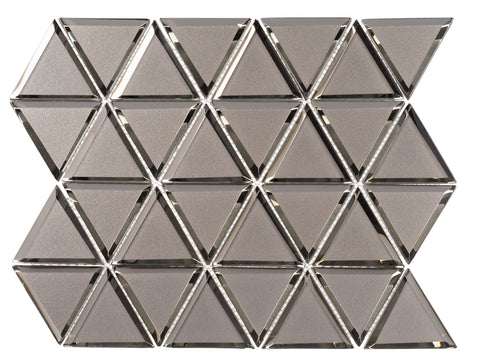 Pinwheel Ever White Triangle Glass Mosaic