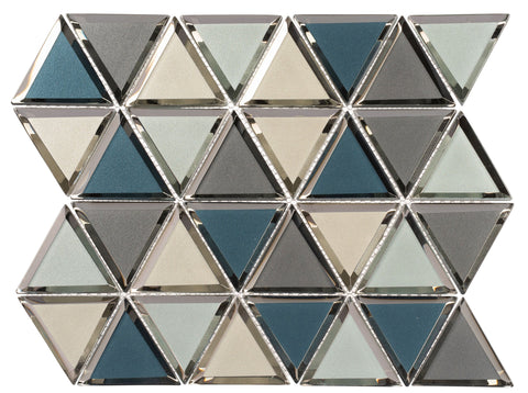 Pinwheel Carnival Spin Triangle Glass Mosaic