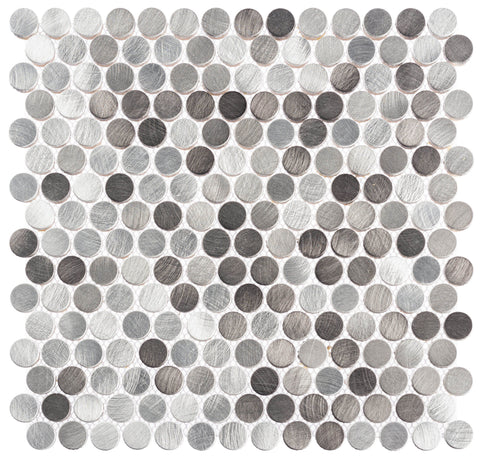 Urban Jungle Grey Chameleon 12x12 Penny Round Mosaic