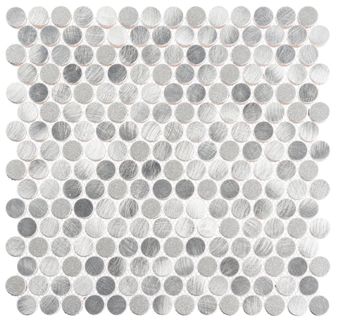 Urban Jungle Teal Waterfall 12x12 Penny Round Mosaic