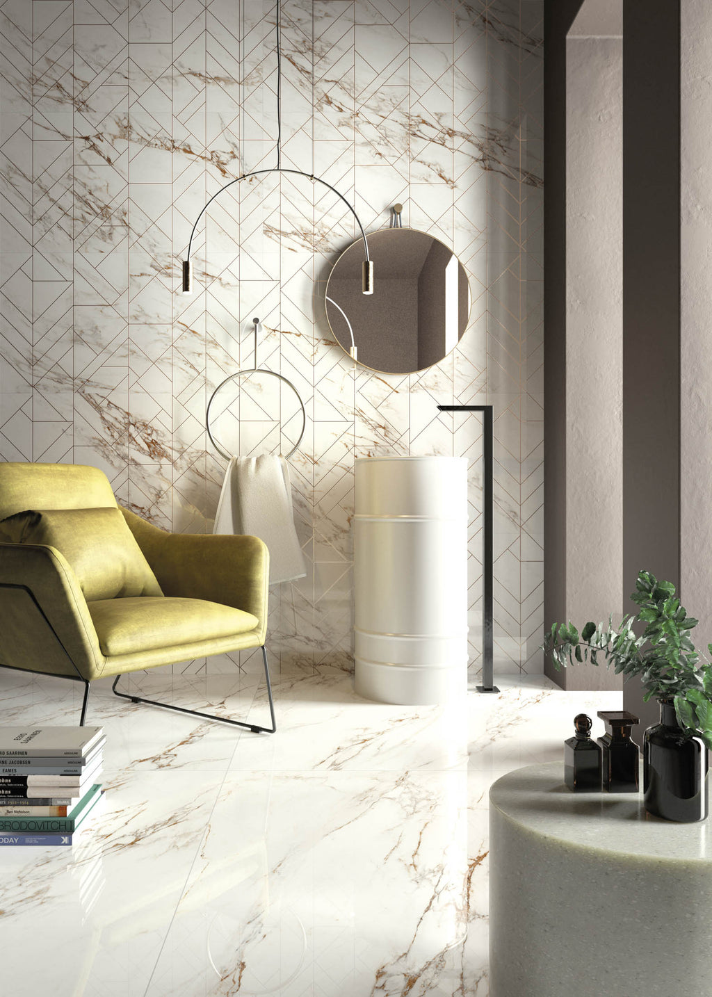 Destino Lucia Glossy Deco 24x48 Porcelain Tile – Glazzio Surfaces