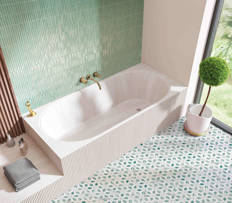 Finestra Cyanotype 8x8 Ceramic Tile