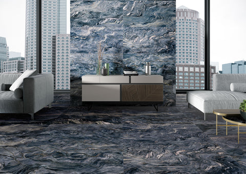 Granda II Explosion Blue 24x48 Porcelain Tile