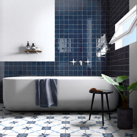 Manacor Ocean Blue 4x4 Ceramic Tile