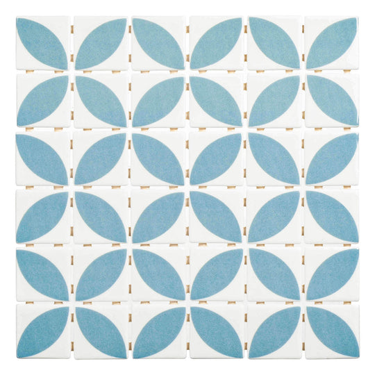 Foliaga Borage 2x2 Recycled Glass Mosaic