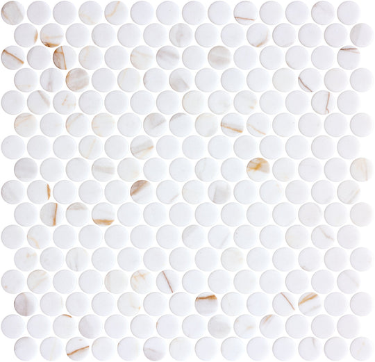 Carolina Dots Gilded Vogue 3/4" Penny Round Mosaic