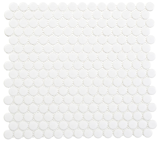 Freedom Avenue United Dove 3/4" Penny Round Glossy Mosaic