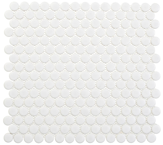 Freedom Avenue Liberty Pure 3/4" Penny Round Matte Mosaic