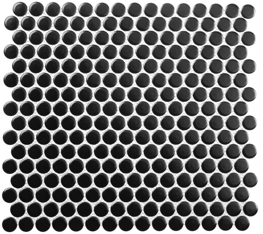 Freedom Avenue Pitch Raven 3/4" Penny Round Matte Mosaic