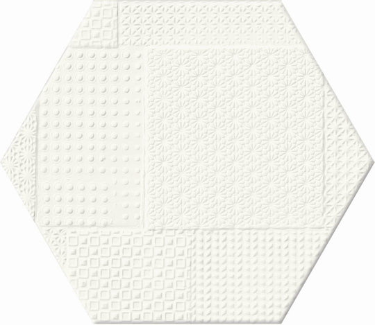 Skin Tegu 8x7 Hex Texture Porcelain Tile