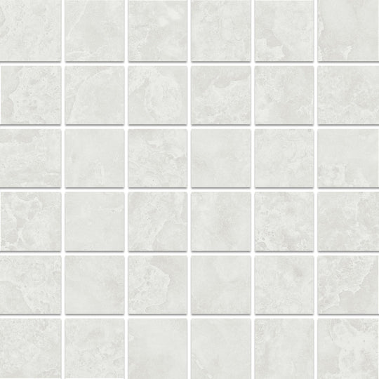 Granda II Agate White 2x2 Porcelain Mosaic
