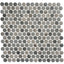 Polka Dots Umbel Grey 12x12 Penny Round Glass Mosaic