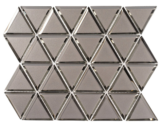 Pinwheel Ever White Triangle Glass Mosaic