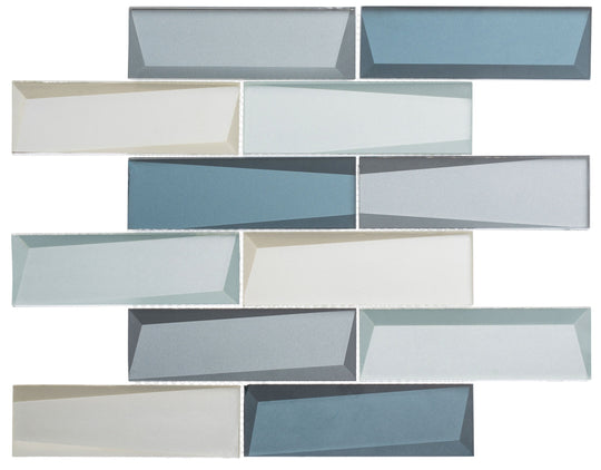 Scandinavia Viking Sky 2x6 Glass Mosaic