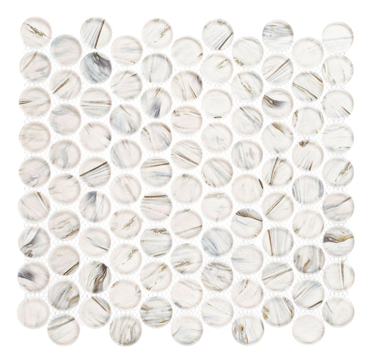 Spheres Crushed Ice Penny Round Mosaic