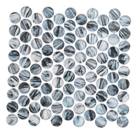 Spheres Fresh Mint 12x12 Penny Round Mosaic
