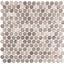 Urban Jungle Truffle Corner 12x12 Penny Round Mosaic